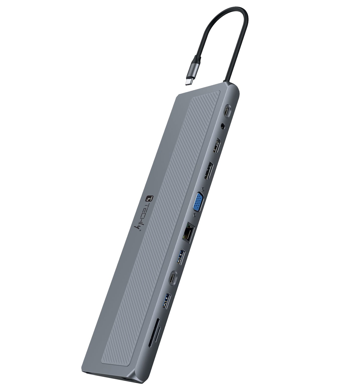 Docking Station 12 in 1 USB-C Hub VGA HDMI DP RJ45 con Lettore Micro SD/SD