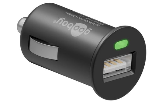 Caricatore Compatto da Auto 1 porta USB con uscita 1A Nero