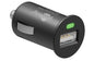 Caricatore Compatto da Auto 1 porta USB con uscita 1A Nero