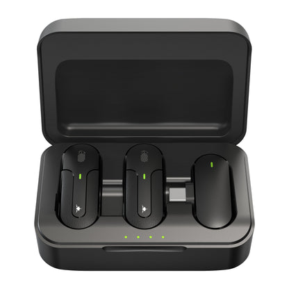 Set 2 Mini Microfoni Lavalier Wireless con Ricevitore USB-C e Custodia di Ricarica, IKORO