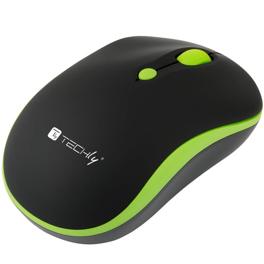 Mouse Ottico Wireless 1600 Dpi Nero/Verde