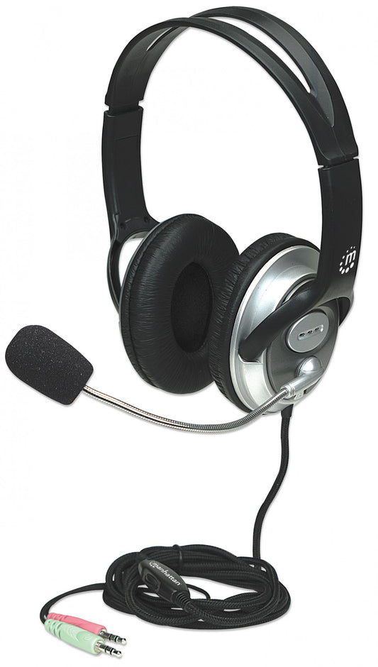 Cuffia Stereo Classica con Microfono 2x3.5mm