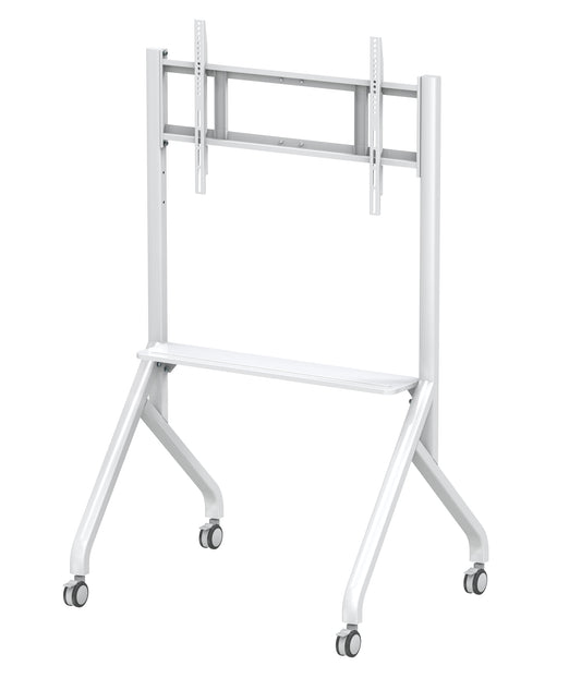 Supporto Mobile da Pavimento Multifunzione per TV LCD/LED/Plasma 55-86'' Bianco
