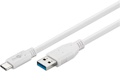 Cavo USB3.2 A Maschio USB-C Maschio 0,5m Bianco