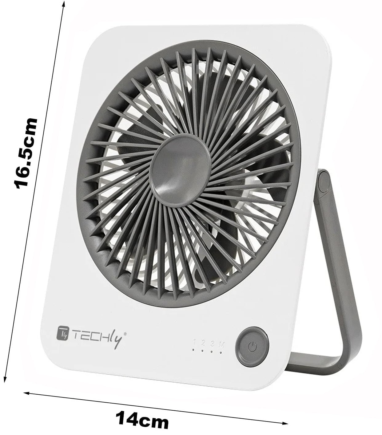 Ventilatore da Scrivania Ultra Sottile Pieghevole e Portatile a 4 Velocità