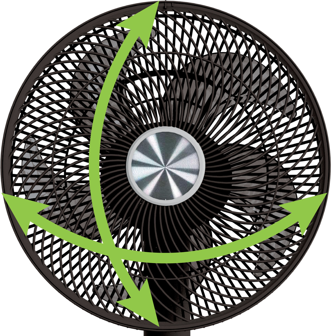 Ventilatore 12'' 2 in 1 con Piantana a 3 Altezze 12 Velocità con Telecomando Oscillazione a 720&deg; e Timer