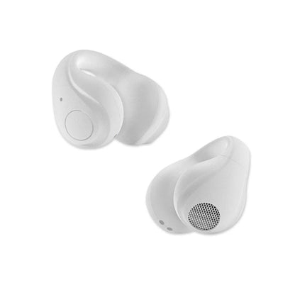 Cuffie Auricolari Wireless Aperte OWS con Custodia Smart Touch Screen LCD Bianco