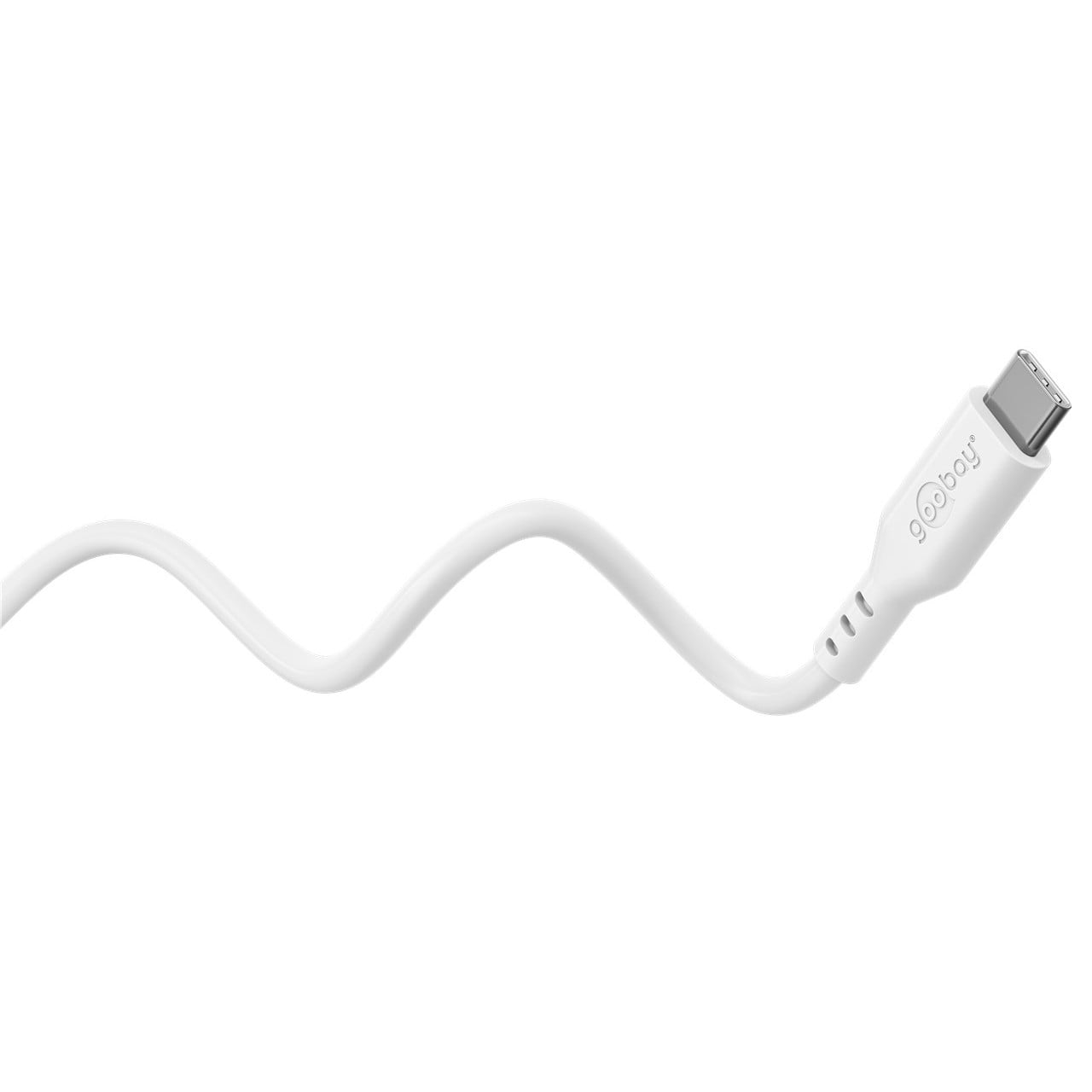 Cavo USB-C Maschio/Maschio USB 2.0 in Silicone 1,5 metri Bianco