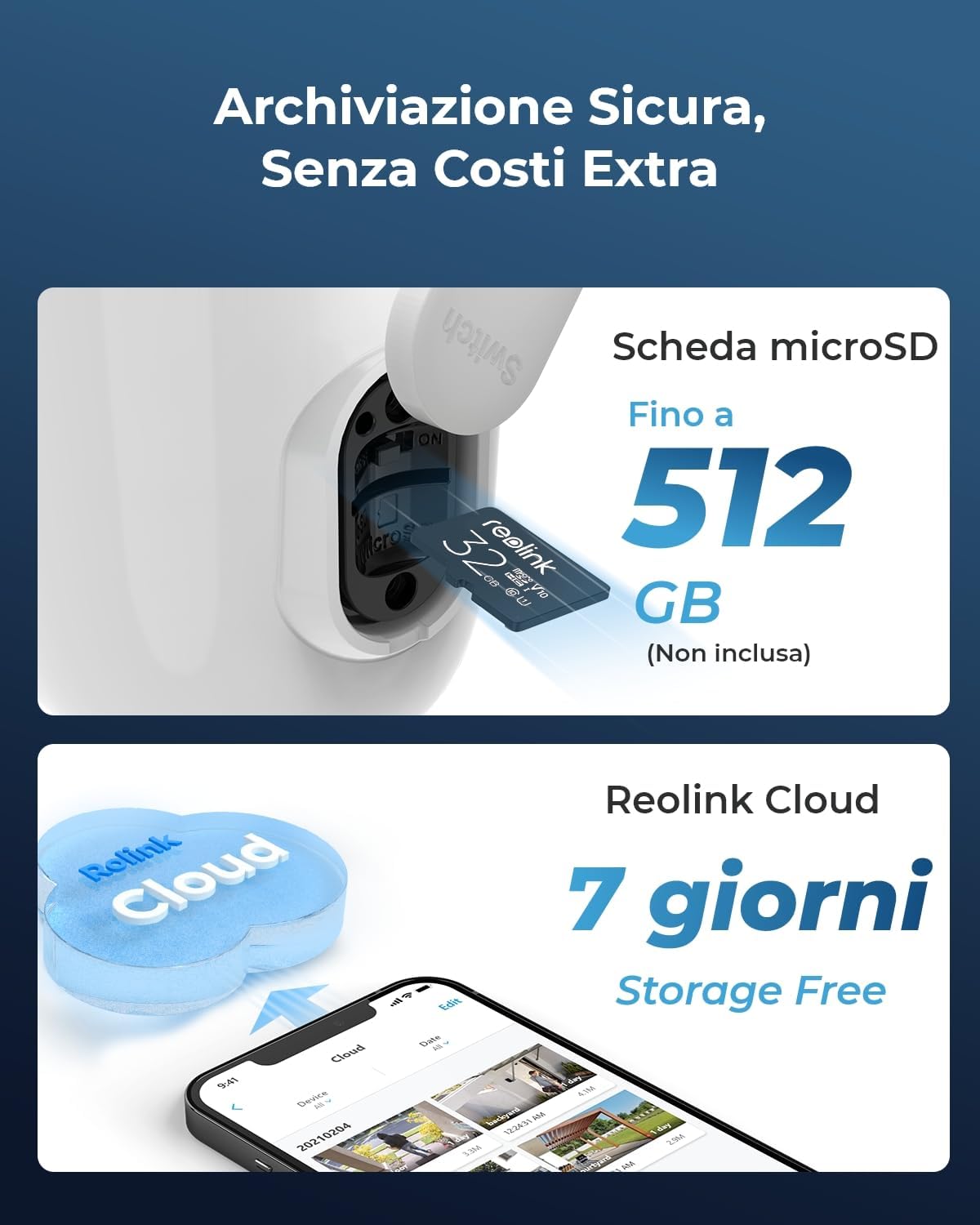 Telecamera di Sicurezza a Batteria 4K 8MP Argus 3 Ultra, Serie B350