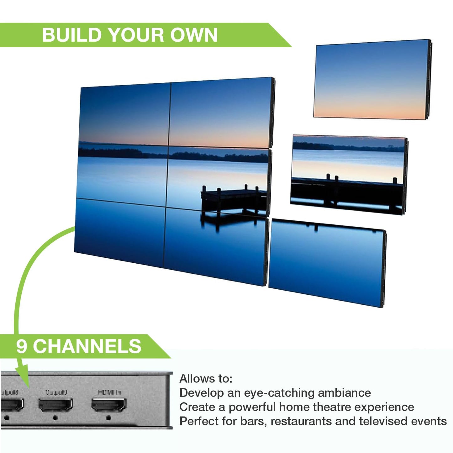 Controller per Video Wall 3x3 HDMI 9 Canali