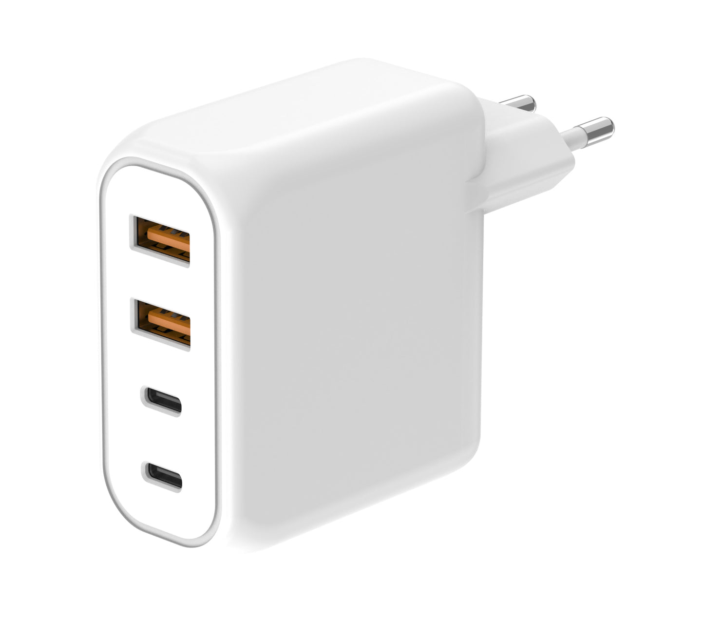 Caricatore Alimentatore 2 Porte USB-C e 2 Porte USB-A da Muro 100W per Smartphone o Tablet