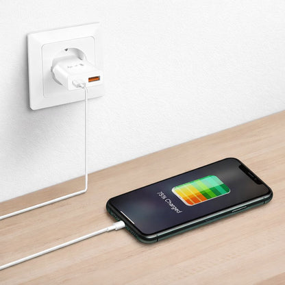 Caricatore Alimentatore USB-C 20W e USB-A QC da Muro