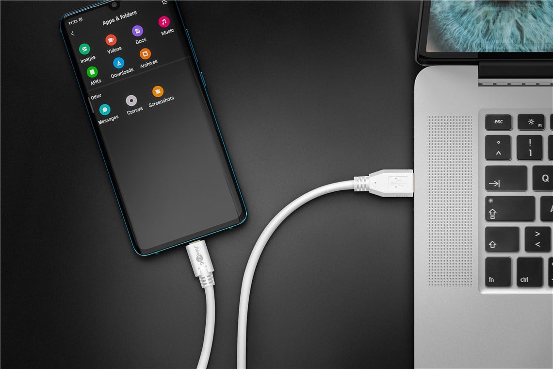 Cavo USB3.2 A Maschio USB-C Maschio 0,5m Bianco