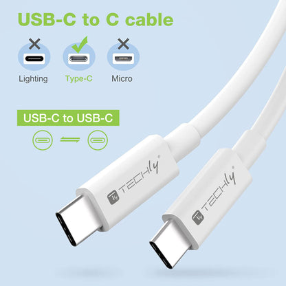Cavo USB4 Gen3 EPR USB-C M/M 40G 240W PD3.1 8K E-Mark Certificato 1m