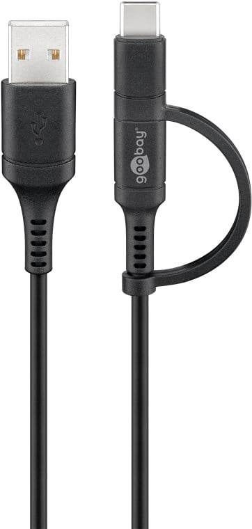 Cavo USB A / Micro B con Adattatore USB-C