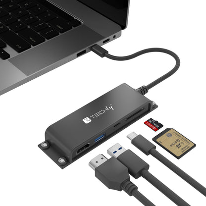 Docking Station 5 in 1 USB-C Hub HDMI con Lettore Micro SD/SD