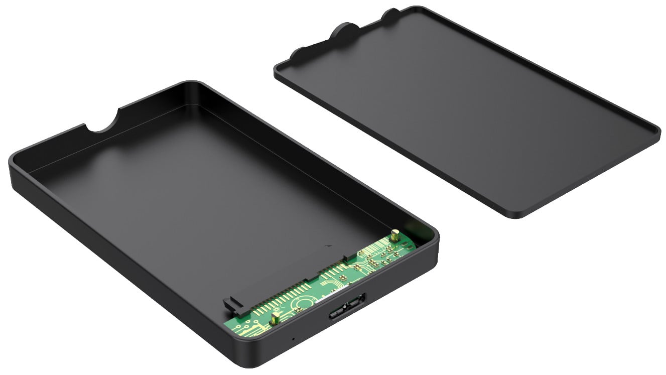 Box Esterno USB3.0 per HDD/SSD SATA 2,5'' Nero