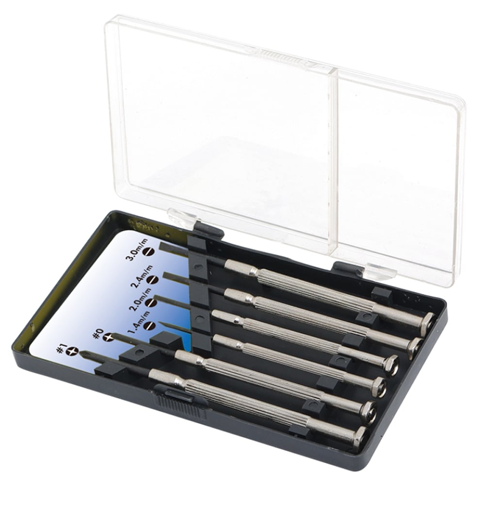 Valigetta di 6 Cacciaviti a Taglio e Phillips