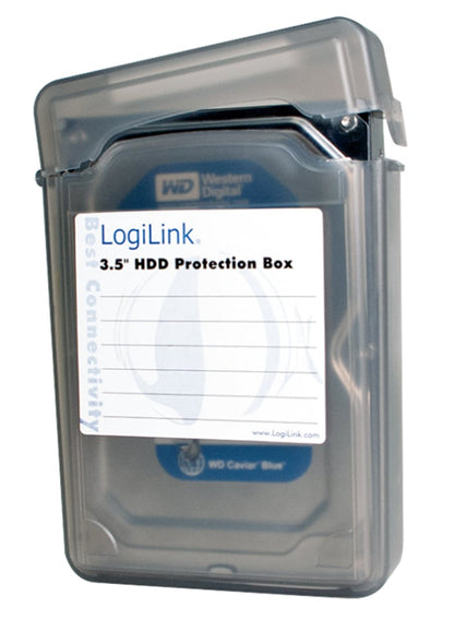 Scatola di Protezione per 1 HDD 3,5'' Nero Trasparente