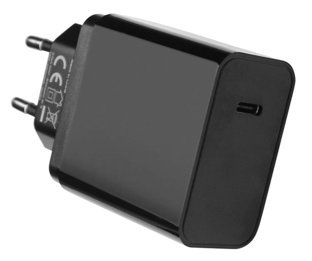 Caricabatterie USB-C 25W Ricarica Rapida Nero