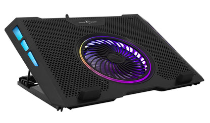 Dissipatore USB per Notebook fino a 17.3'' con 6 Regolazioni di Altezza e 2 Porte USB