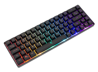 Tastiera Gaming USB 68 Tasti con Retroilluminazione LED RGB Nero