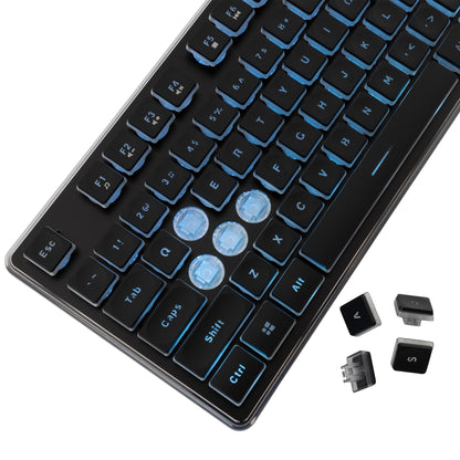 Tastiera Gaming USB 104 Tasti con Retroilluminazione LED Nero