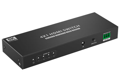 Switch 4x1 HDMI 2.1 8K 3D con SPDIF Ottico