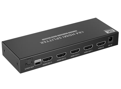 Splitter HDMI 8K UHD 3D 60Hz 4 vie CEC SPDIF Ottico