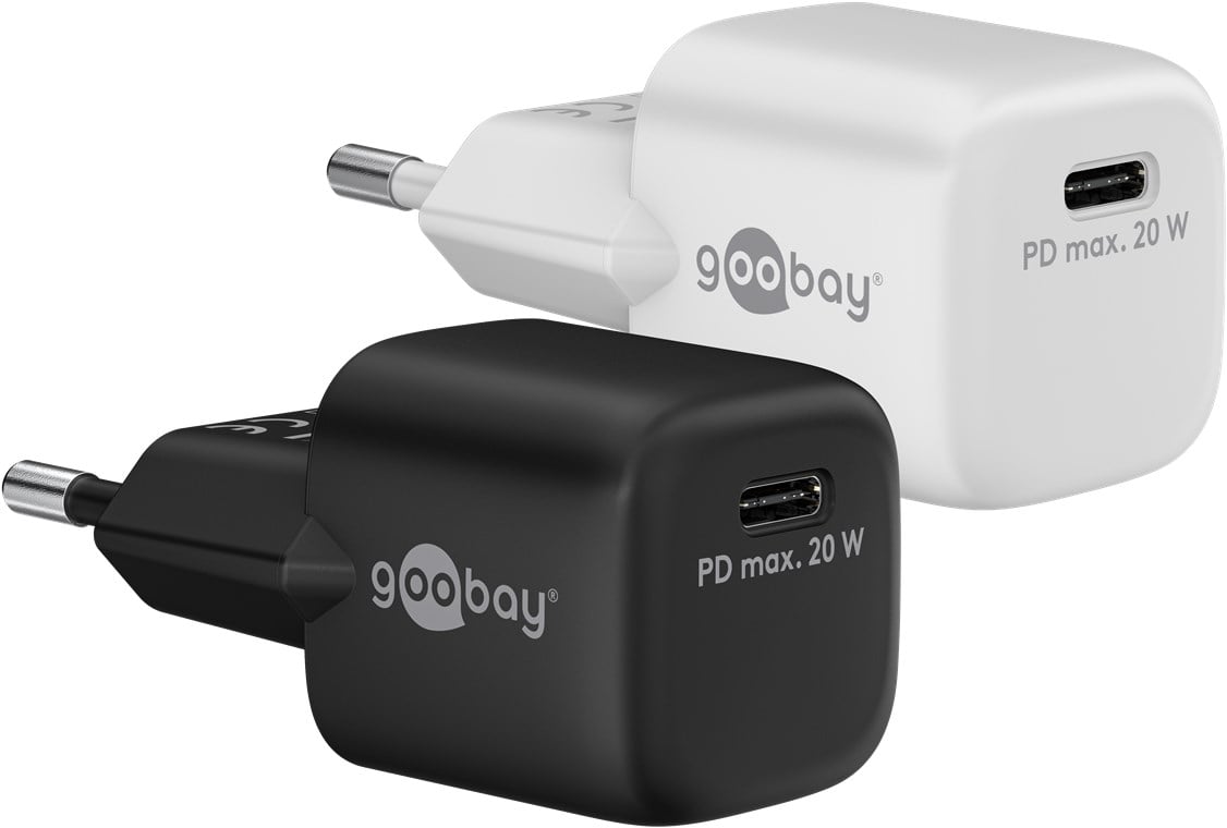 Alimentatore Caricatore Rapido USB-C PD GaN Nano 20W 3A Bianco