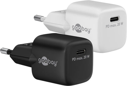 Alimentatore Caricatore Rapido USB-C PD GaN Nano 20W 3A Bianco