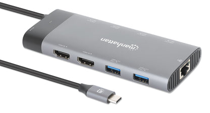 Docking Station USB-C PD Doppio Monitor 8K Multiporta 10 in 1