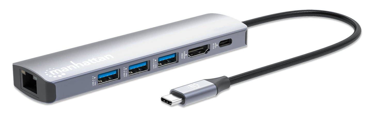 Docking Station USB-C PD 6-in-1 4K Hub Multiporta