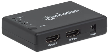 Splitter HDMI 4K UHD 3D con LED 4 vie