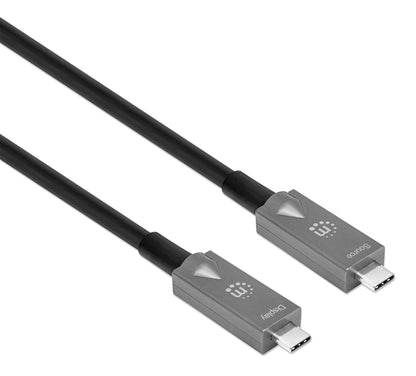 Cavo Ottico Attivo Dati e Video USB 3.2 Gen 2 USB-C M/M Fibra Ottica 4K 10 m