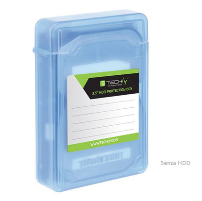 Scatola di Protezione per 1 HDD 3,5'' Azzurro Trasparente