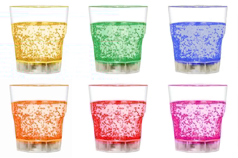 Confezione da 6 Bicchieri Tumbler 250 ml con 6 Colorazioni LED