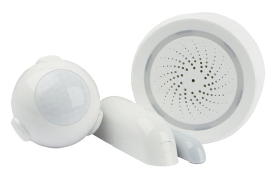 Kit Antifurto Sensore di Movimento a Sirena e 2 Sensori Porta/Finestra