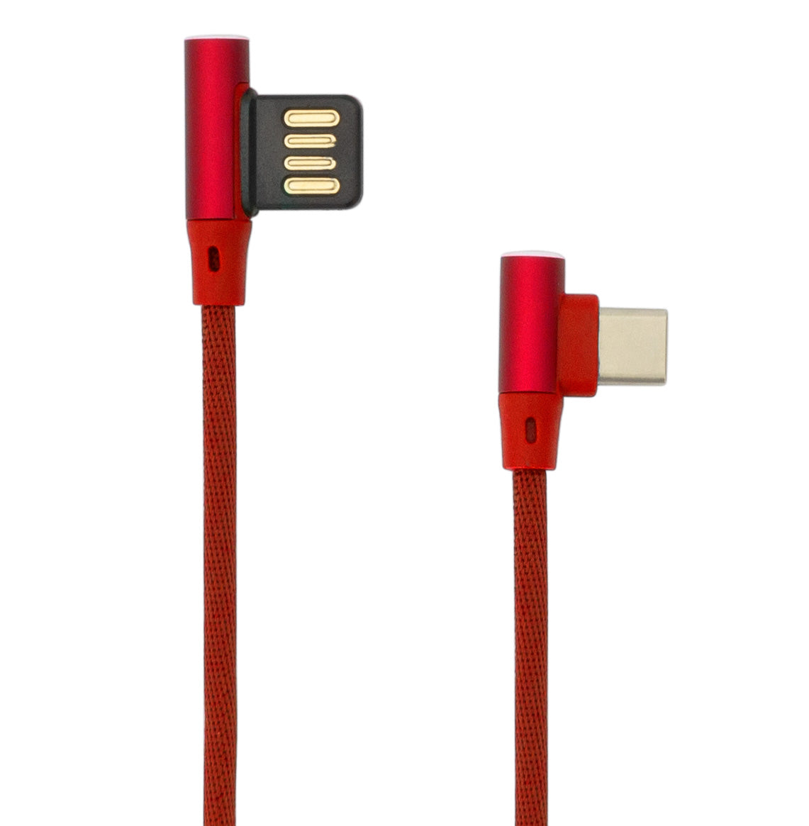 Cavo USB Angolato 90&deg; USB A/USB-C 1.5m Rosso