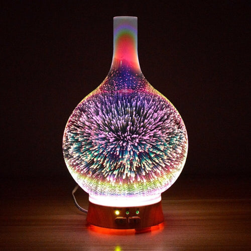 3D effect night light luce notturna diffusore aromaterapia umidificatore con luci