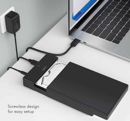 Box Esterno USB-C 3.2 Gen 1 per HDD/SSD SATA da 2,5'' e 3,5''
