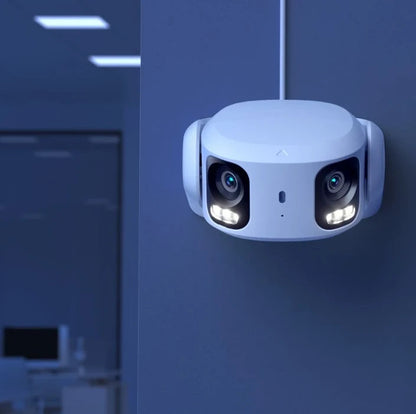 Telecamera Smart PoE 4K Doppio Obiettivo a 180&deg; Visione Notturna a Colori, PCT8MD