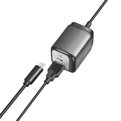 Caricatore Alimentatore GaN 1x USB-C 1x USB-A 30W con Cavo