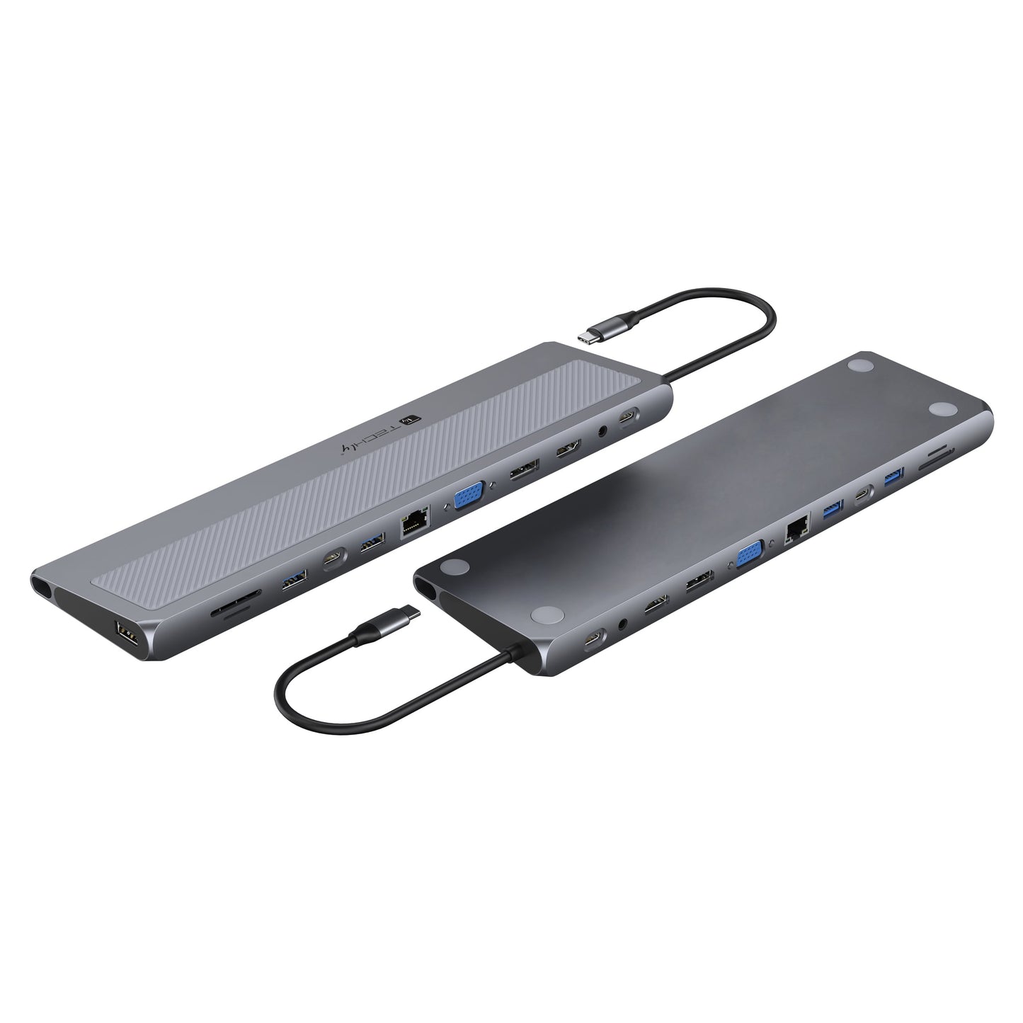 Docking Station 12 in 1 USB-C Hub VGA HDMI DP RJ45 con Lettore Micro SD/SD