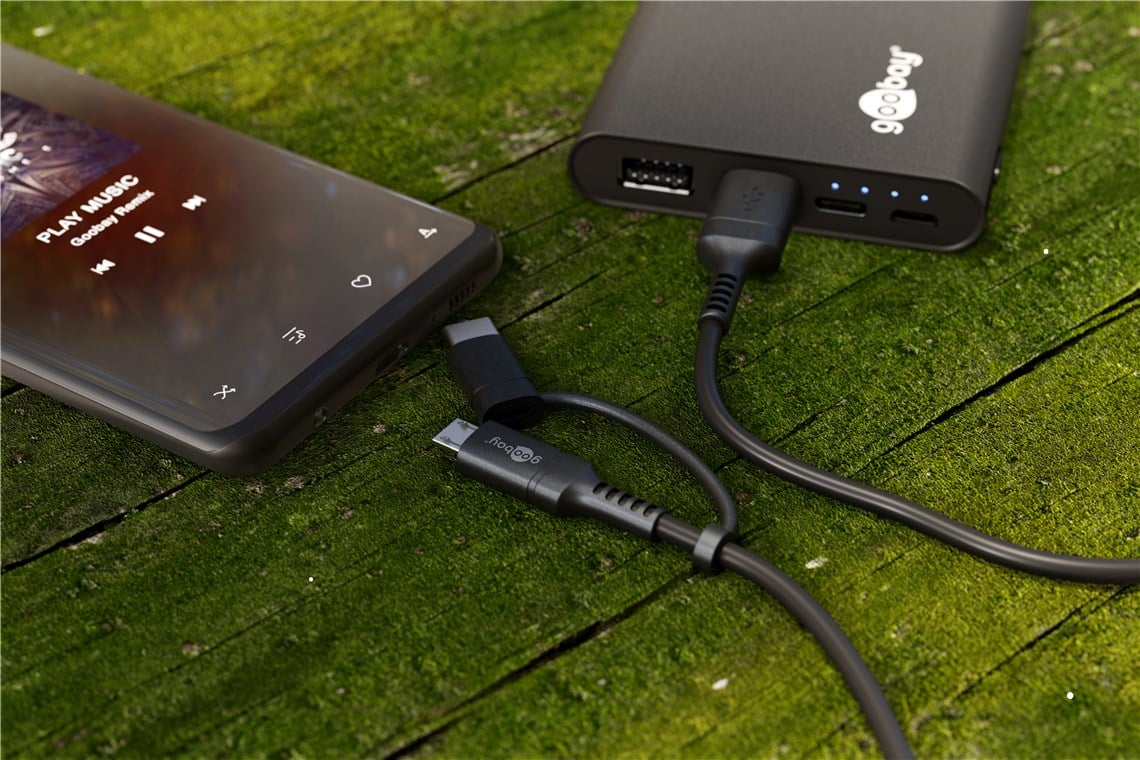 Cavo USB A / Micro B con Adattatore USB-C
