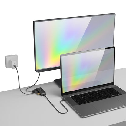 Docking Station 5 in 1 USB-C Hub HDMI con Lettore Micro SD/SD