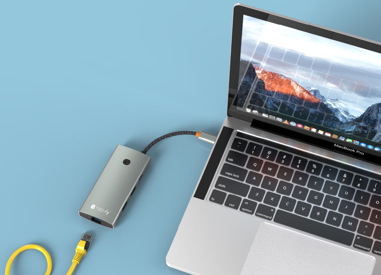 Docking Station Multifunzione Hub USB-C 6 in 1 con interruttore