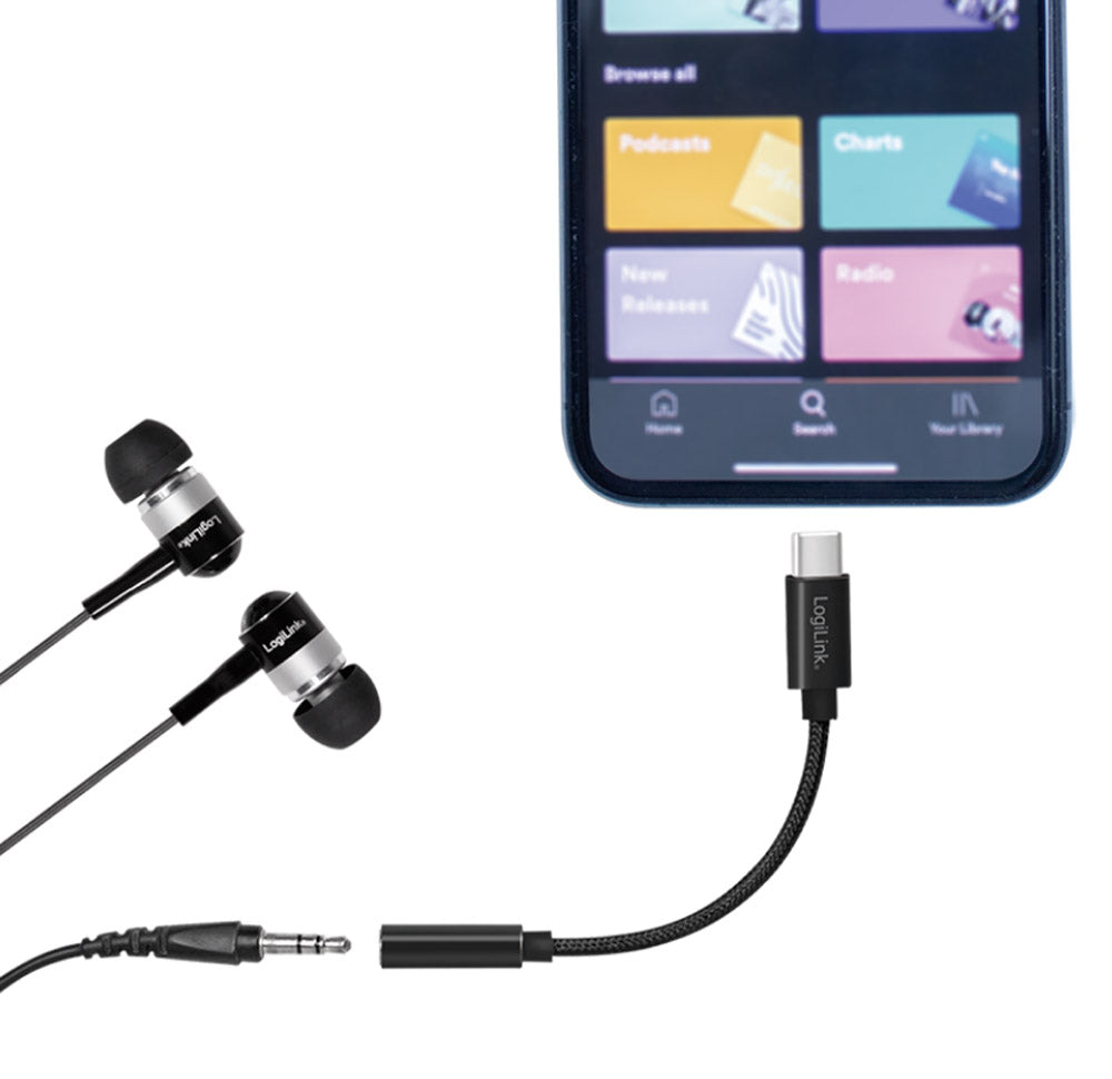 Cavo Adattatore Convertitore Audio da USB-C Maschio a 3,5 mm Femmina 13 cm