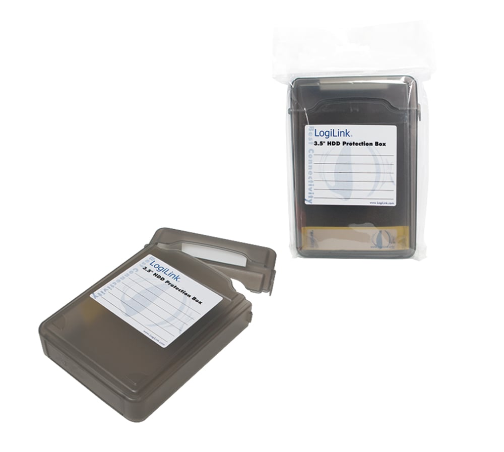 Scatola di Protezione per 1 HDD 3,5'' Nero Trasparente