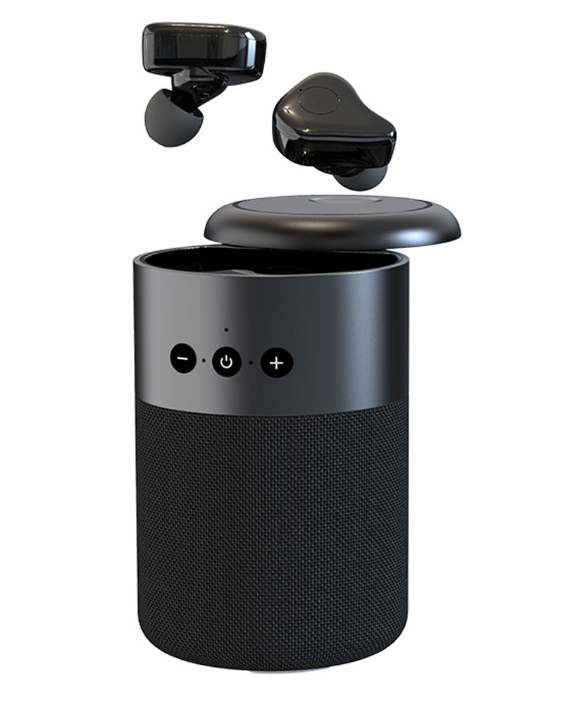 Altoparlante BT v5.1 con Auricolari Wireless e Custodia di Ricarica 2 in 1